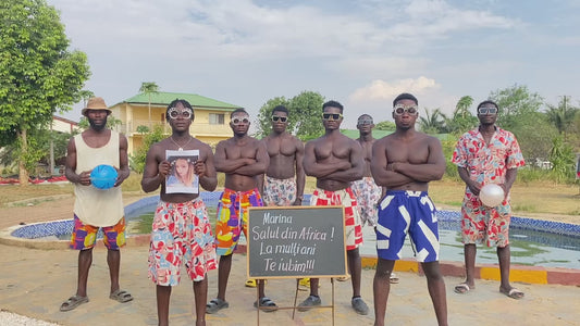 Video message gift - African team at the pool